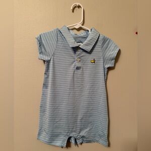 Masters Kids Light Blue Striped Polo Onesie